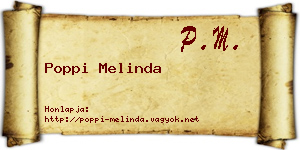 Poppi Melinda névjegykártya